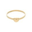 Anillo liso con aplicación motivo corazón en oro amarillo 14 kilates. Online Hot Sale