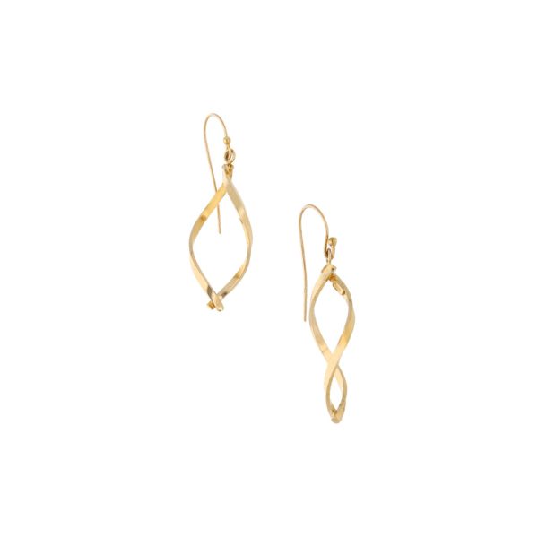 Aretes estilizados en oro amarillo 14 kilates. Online now