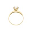 Anillo liso con circonias en oro amarillo 10 kilates. Online now