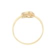 Anillo estilizado motivo hojas con circonias en oro amarillo 14 kilates. Online Sale