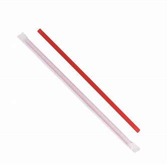 C9125 Red Karat Giant Paper WRAPPED straws 10.25  300 per box.. Cheap