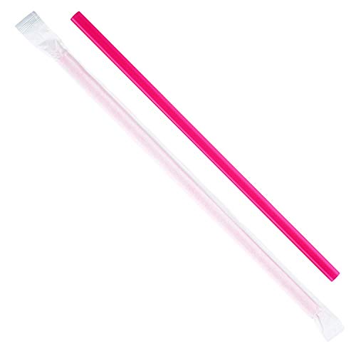 C9075 PINK Fat (Giant) Wrapped Straws, 9  Karat, 500 Ct For Sale