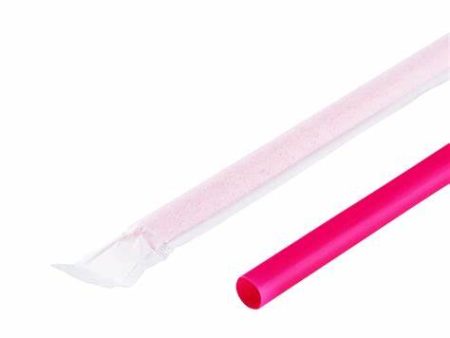 C9075 PINK Fat (Giant) Wrapped Straws, 9  Karat, 500 Ct For Sale