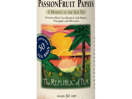 Republic Of Tea Passion Fruit Papaya Black 50 bags Cheap