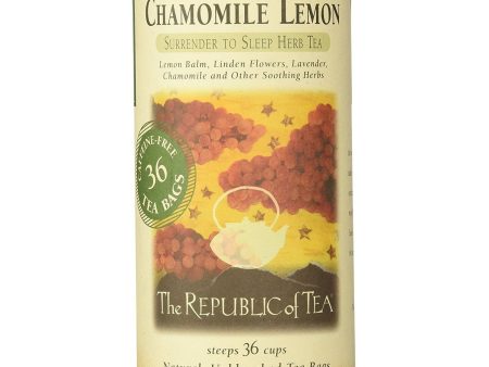 Republic Of Tea Chamomile Lemon Herbal 36 bags Supply