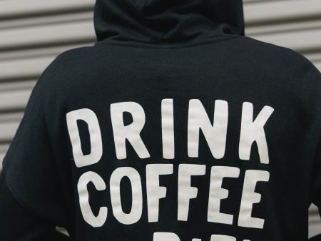 *NEW* Drink Coffee or Die    Zip-Up    Black For Sale