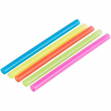 Fat Straws 6 inch Neon 500ct.. For Sale